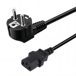 European Computer Power Cord, C13 to Schuko, 10A, 250V, 17 AWG, 6 ft. (1.83 m).（SVT）