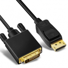 DisplayPort to DVI Adapter Cable (DP with Latches to DVI-D Single Link M/M), 6 ft.