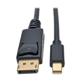 Mini DisplayPort to DisplayPort Adapter Cable, 4K 60 Hz (M/M), DP Latching Connector, Black, 6 ft.